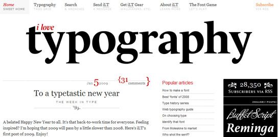 web design trends typography